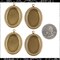 Antiqued Brass - 24mm x 18mm - Cameo Frame with One Ring - Set of Four - AB-F41
